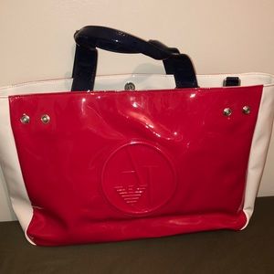 Armani Jeans Patent Shoulder Bag